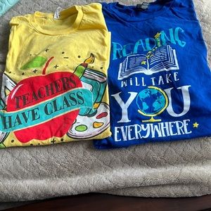 Two teacher tee shirts